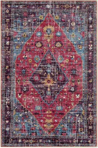 Miniatura 160 de Lahome Alfombra Bohemia Tribal Lavable de 3 x 5, Alfombras Antideslizantes para Entrada, Dormitorio, Sala de Estar, Vintage, Ultra Suave, No