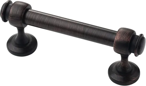 Miniatura 30 de Alzassbg - Paquete de 10 tiradores dorados cepillados para gabinete, manijas de cocina de 3 pulgadas (76mm) de centro a centro de agujero, barra