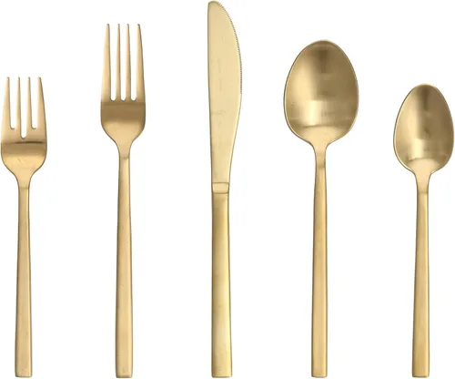 Miniatura 11 de FORTESSA Arezzo - Cubiertos de acero inoxidable 18/10, juego de 20 piezas con cuchillos de mesa, tenedores y cucharas (servicio para 4), apto