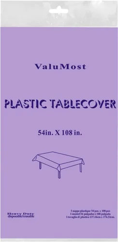 Miniatura 2 de Party Essentials ValuMost - Mantel de plástico disponible en 36 colores, 54 x 108 pulgadas, lavanda
