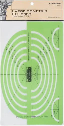 Miniatura 10 de Plantilla de elipse de 20 grados, 1 cada uno (R70-20)