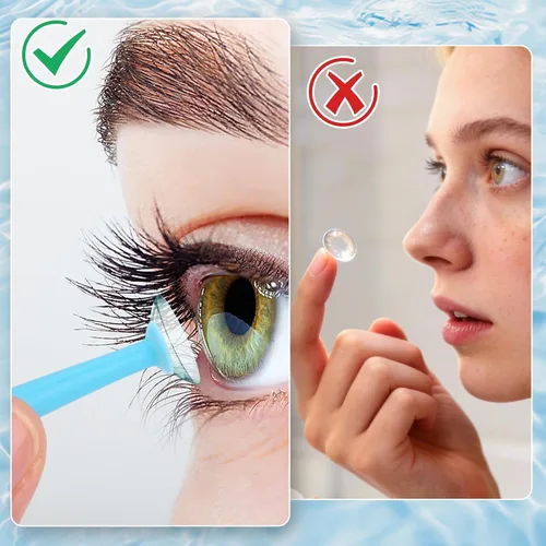 Miniatura 6 de 20 herramientas de inserción de lentes de contacto duro, émbolo de silicona para lentes de contacto con ojos, removedor de ventosa y aplicador