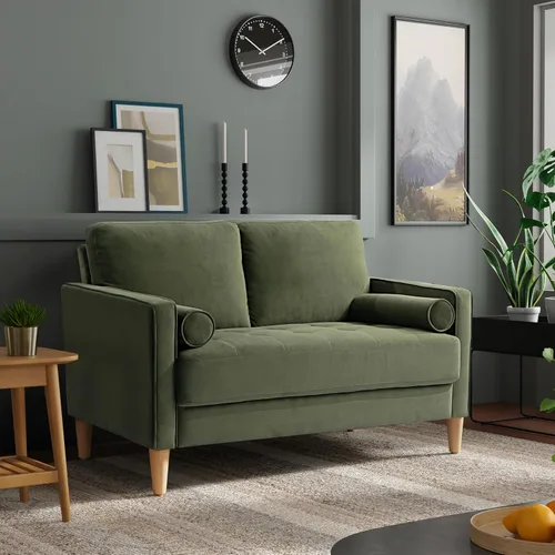 Miniatura 12 de Studio Living® Lexington Sofá Chaise de 83.1 pulgadas, moderno de mediados de siglo, comodidad de resortes ensacados, chaise reversible, fácil Gris