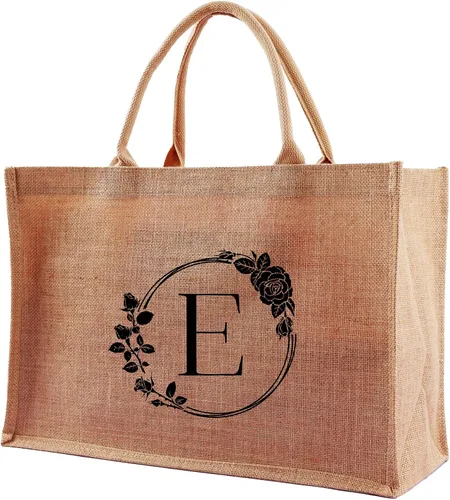 Miniatura 11 de A-Z - Bolsas grandes con iniciales con monograma para mujeres, regalos de agradecimiento para profesores, madres para el día de la madre