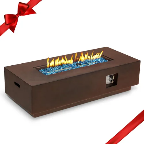 Miniatura 13 de ECOTOUGE Mesa de cubierta de tanque de propano, 15.5 pulgadas para mesa de fuego, mesa oculta cilíndrica para exteriores para fogata de gas