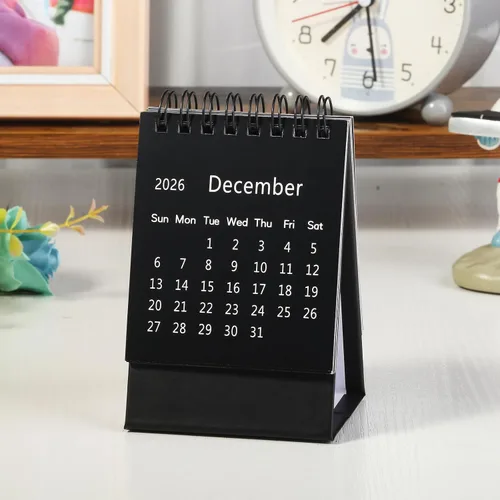 Miniatura 6 de Calendario de escritorio 2026-2027, calendario de 2 años desde enero de 2026 hasta diciembre de 2027, planificador mensual de mesa con calcomanías