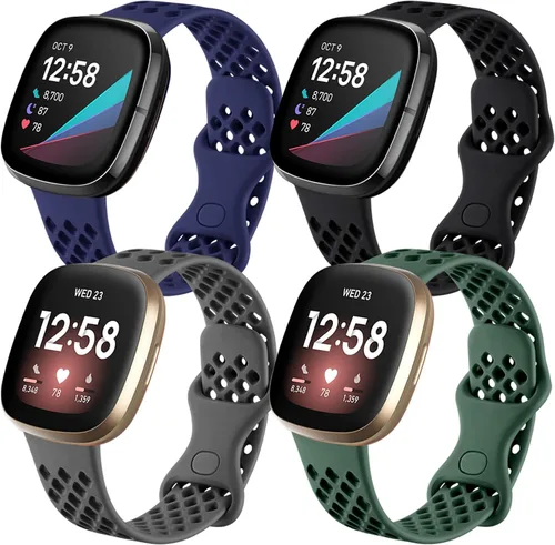 Miniatura 9 de Maledan Compatible con Fitbit Sense Band Fitbit Versa 3 Band Fitbit Sense 2 Band Fitbit Versa 4 Bandas, correa de reloj deportiva impermeable