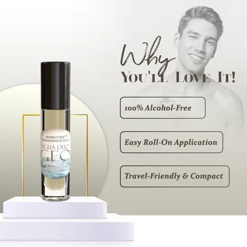 Miniatura 3 de MOBETTER FRAGRANCE OILS Acqua Duo Geo Cologne Aceite Corporal para Hombre (presentación en bolita, 0.33 onzas)