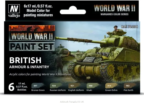Miniatura 6 de Vallejo - Set de Pintura para Modelismo WWII Waffen SS Alemán Tonos Militares Históricos Colores Acrílicos Compatibles con Pinceles y Aerografos