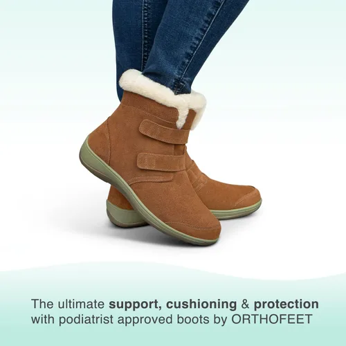 Miniatura 2 de Orthofeet Botas ortopédicas de gamuza Florence para mujer
