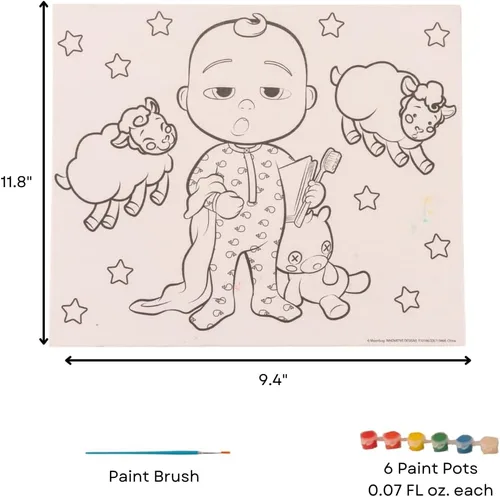 Miniatura 4 de Innovative Designs Cocomelon - Set de pintura y actividades creativas con lienzo para colorear para niños, más de 1000 piezas