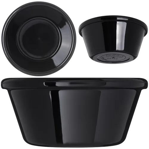 Miniatura 2 de Carlisle FoodService Products 4312603 SAN Ramequin liso, capacidad de 6 onzas, altura de 1.80 pulgadas, negro (caja de 48)