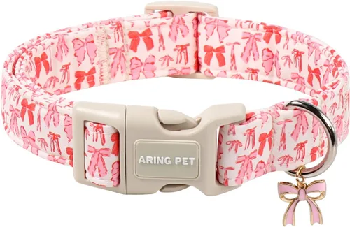 Miniatura 18 de Aring Pet Collar de algodón, ligero y ajustable, con hebilla de liberación rápida, para perros pequeños, medianos y grandes, otoño, hoja de arce