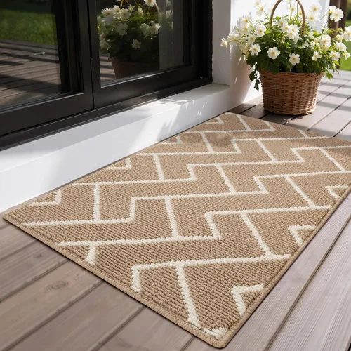 Miniatura 8 de GRANNY SAYS Tapete para puerta, de 32 x 20 pulgadas, tapete de bienvenida para exteriores, antideslizante, absorbe la suciedad para la entrada
