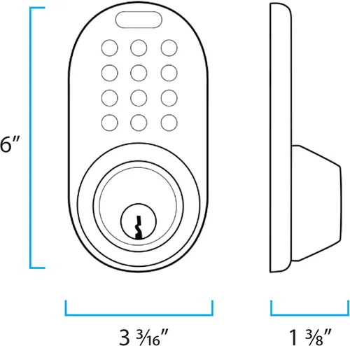 Miniatura 5 de MiLocks - Cerradura electrónica para puerta de entrada sin llave, DF-02OB Oil Rubbed Bronze