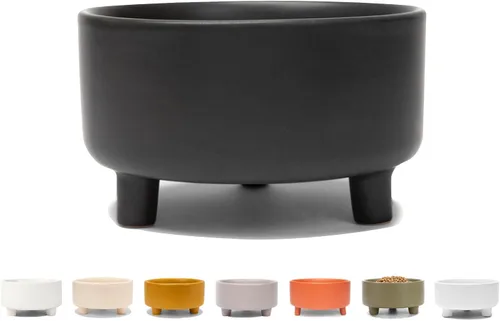 Miniatura 19 de Waggo Uplift - Tazón de cerámica para perros para razas pequeñas, medianas y grandes, pesado y duradero, para alimentos y agua, apto para Crema