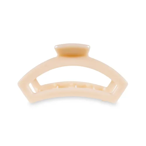 TELETIES - Pinza para cabello media abierta - Para cabello de fino a medianamente grueso - Agarre fuerte, dientes flexibles, diseño de recorte