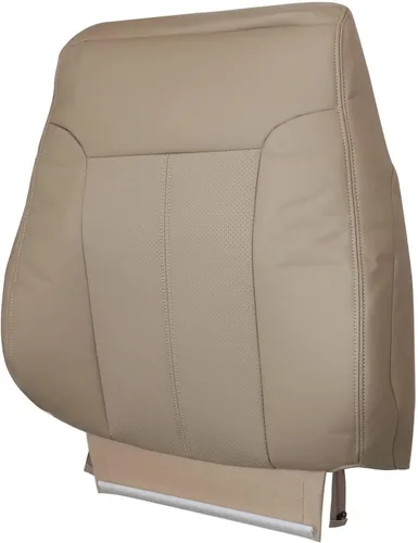 Miniatura 8 de Priprilod Funda de Asiento de Reemplazo de Microfibra de Cuero Perforada Color Marrón Claro para Conductor y Pasajero, con Respaldo Reclinable