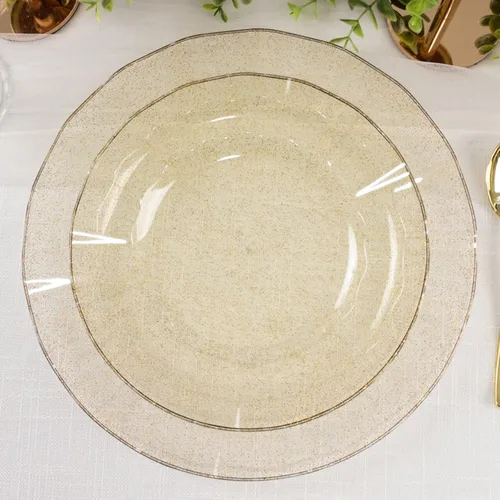 Miniatura 33 de Efavormart - Platos de cena de 11 pulgadas – Juego de 10 platos desechables redondos de plástico negro con borde dorado rizado – Vajilla elegante