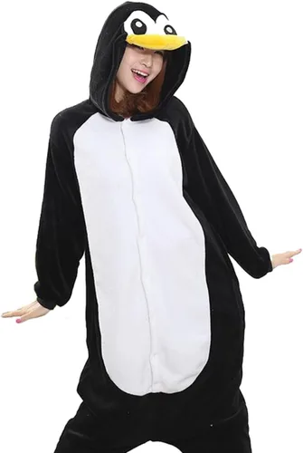 Miniatura 4 de Adrinfly - Disfraz de pingüino unisex para adulto de una sola pieza