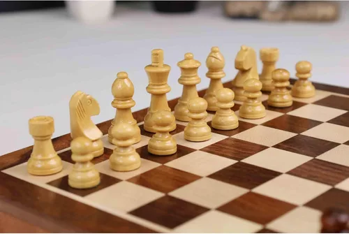 Miniatura 8 de RoyalChessMall- Juego de ajedrez magnético de viaje con cajón, 10 pulgadas, madera de palisandro dorado