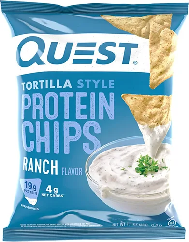 Miniatura 5 de Quest Nutrition Tortilla Chip Spicy Sweet Chili, 1.1 onzas (paquete de 12) y chips de proteína estilo tortilla, ranch, horneado, 0.67 oz