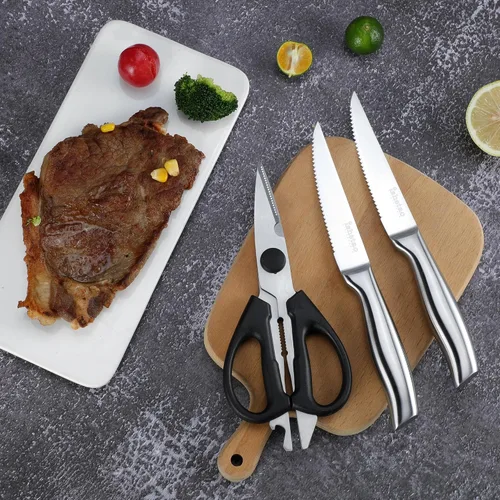Miniatura 9 de Juego de cuchillos para cocina con bloque, juego de cuchillos de cocina de 15 piezas, juego de cuchillos de chef ultra afilados para cocina, juego