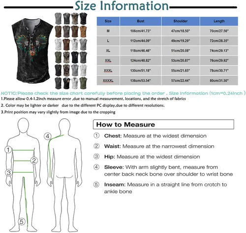Miniatura 3 de Ymosrh Men's Gym Tank Tops Top Large Size Casual Breathable Sleeveless Top Loose Print Tank Top Man Shirt Tank Top