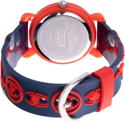 Miniatura 2 de Marvel Spider-Man - Reloj analógico de cuarzo 3D para niños, Azul, Moderno