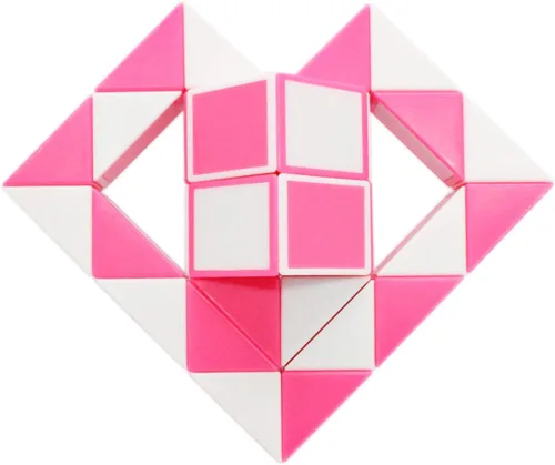 Miniatura 3 de Mipartebo Magic Snake Cube Twist Puzzle 36 cuñas de gran tamaño Twist Fidget Serpiente Juguetes para Niños Bebé Rosa