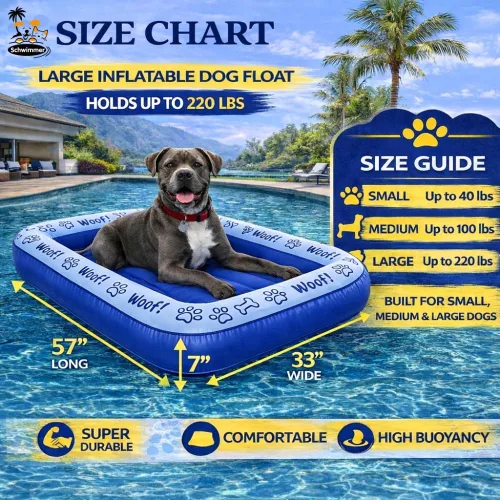 Miniatura 6 de Schwimmer Flotador de piscina prémium para perros grandes, seguridad mejorada, comodidad premium, diseño versátil, flotadores para perros para Azul