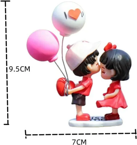 Miniatura 7 de Lindos adornos para parejas, decoración de automóvil, decoración de automóvil para pareja, figuras de acción de caricaturas para parejas, accesorios
