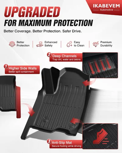 Miniatura 7 de Alfombrillas para 2020-2026 Chevy Silverado/GMC Sierra 1500/2500HD/3500HD de 2 filas y 4 puertas y 2019 1500 de 2 filas y 4 puertas sin caja