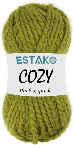 Miniatura 38 de Estako Cozy Thick & Quick Yarn - Hilo acogedor grueso y rápido, 20% lana, 80% acrílico, suave, súper voluminoso, peso #6, para tejer y hacer 50187