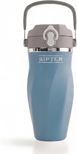 Miniatura 14 de Earth Stone - Botella mezcladora de proteínas aislada de 24 onzas, acero inoxidable 316 de grado médico, diseño sin grumos pendiente de patente
