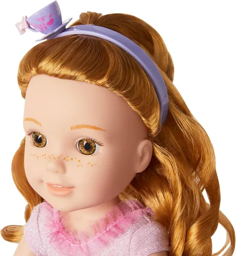 Miniatura 5 de American Girl WellieWishers muñeca de 14.5 pulgadas lista para ser real con atuendo de diadema de taza de té y zapatillas de ballet, para niños de 4