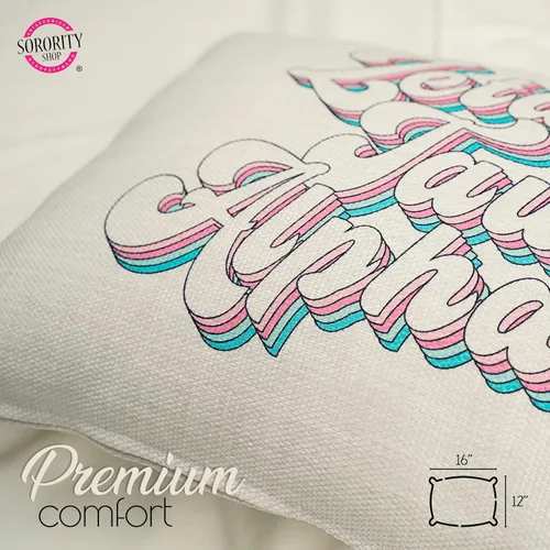 Miniatura 8 de Sorority Shop Delta Delta Almohada Delta – Diseño retro, almohada lumbar de 12 x 16 pulgadas