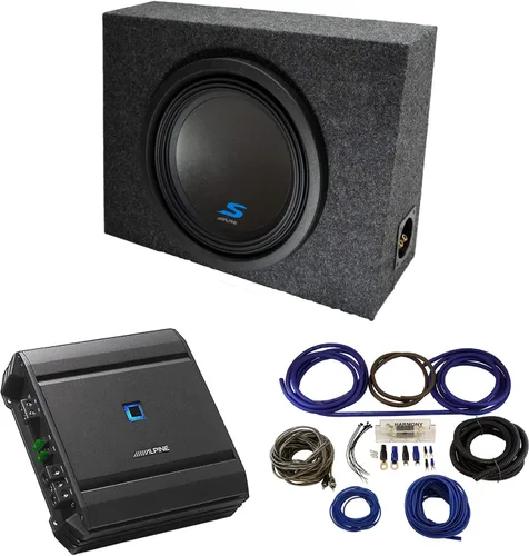 Miniatura 11 de American Sound Connection Alpine Bundle Compatible con Vehículos Universales S-W12D4 Caja de Subwoofer Cargada Individual de 12" Sin amplificador