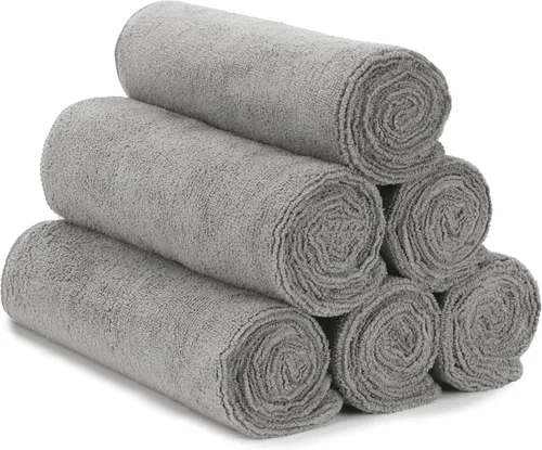 S&T INC. Toallas de microfibra para gimnasio, toalla de yoga para el hogar y bolsa de gimnasio, 16 x 27 pulgadas, paquete de 6