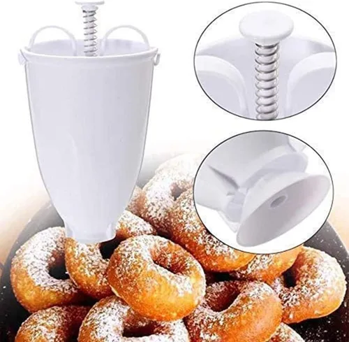 Miniatura 7 de Molde para hornear postres exprimido a mano, molde de máquina de rosquillas de plástico, herramienta de bricolaje, cocina, pastelería, utensilios