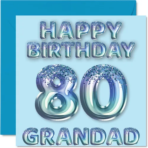 Miniatura 145 de Stuff4 Tarjeta de primer cumpleaños para niños, globo de fiesta con purpurina azul, tarjetas de feliz cumpleaños para niño de 1 año, nieto, hijo, 57
