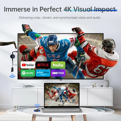 Miniatura 3 de AIMIBO Transmisor inalámbrico USB C y receptor HDMI 4K, 2.4/5G Extensor inalámbrico HDMI 165FT/50M, video y audio emitido desde portátil, MacBook