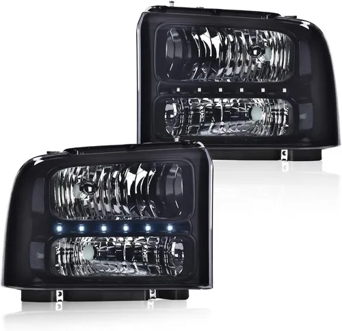 Miniatura 14 de G-PLUS Faros delanteros delanteros para Ford F250 F350 F450 F550 Super Duty 1999-2004; compatible con Ford Excursion 2000-2004 lente transparente