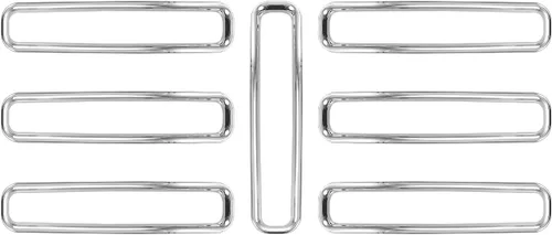 Miniatura 7 de Insertos de parrilla delantera para Jeep Wrangler TJ 1997-2006 (cromado)
