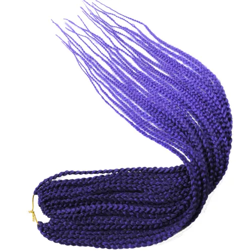 Miniatura 48 de 6 paquetes/lote (14/18/24/30) pulgadas, 0.4 in, 20 hebras por paquete, 3 extensiones de cabello trenzado de ganchillo finas, diámetro 3X