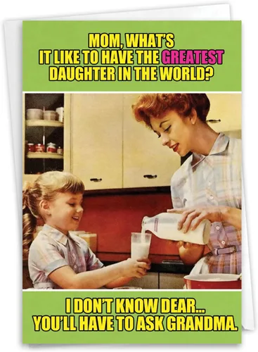 Miniatura 15 de NobleWorks - Divertida tarjeta del día de la madre con sobre - Saludos amorosos y humorísticos para mamá - Nombre real Isn't Mom 0207