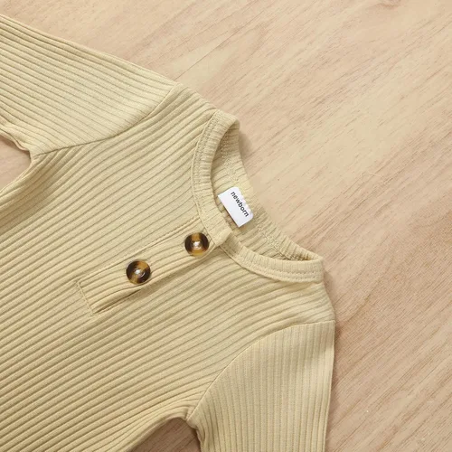 Miniatura 4 de SAYOO Traje de bebé niño y niña, recién nacido, neutro, acanalado, mameluco de una pieza, para sesión de fotos