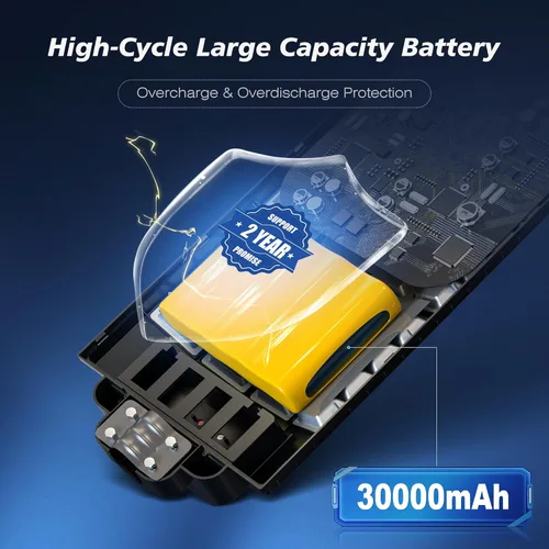 Miniatura 5 de Luces solares de calle de 8000 W para exteriores, gran angular, luces solares al aire libre del atardecer al amanecer, luz de estacionamiento