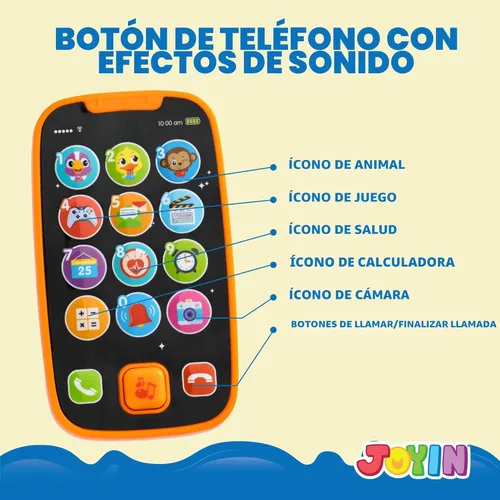 Miniatura 4 de JOYIN Teléfono de aprendizaje para bebé y juguete de control remoto para niños pequeños, divertidos juguetes de teléfono inteligente con música