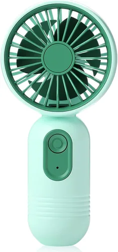 Miniatura 7 de Rossesay Miniventilador portátil a granel, lindo ventilador de mano ligero, pequeño ventilador personal de mano y pestañas de 3 velocidades